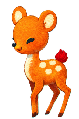 Hola, soy Canela 🦌. Me gusta observar, escuchar y caminar despacito entre las flores.