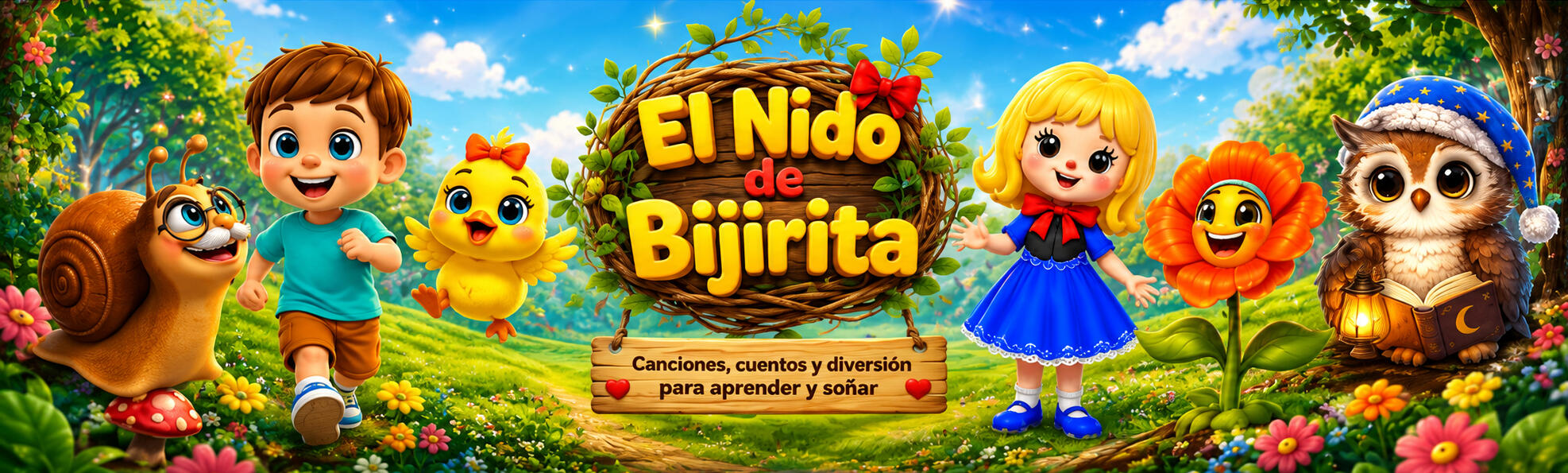 El Nido de Bijirita | Canal infantil en español Canal infantil en español con cuentos narrados, canciones suaves y contenido educativo para niños pequeños. Ideal para rutinas de calma y antes de dormir. Seguro y familiar.